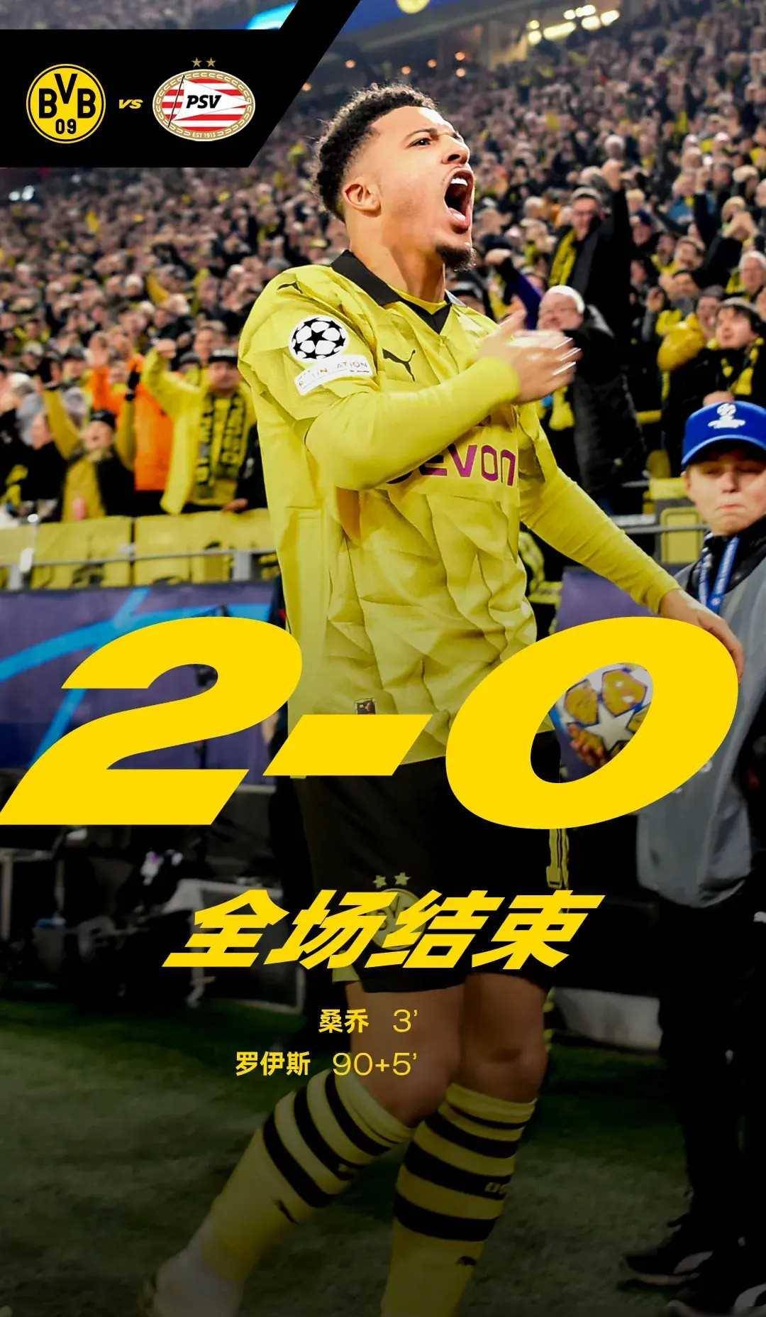 逆转多特蒙德，提前小组第一